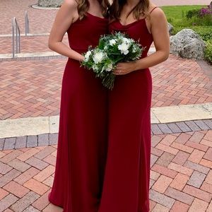 Revelry Skye Chiffon Bridesmaid Dress Marsala